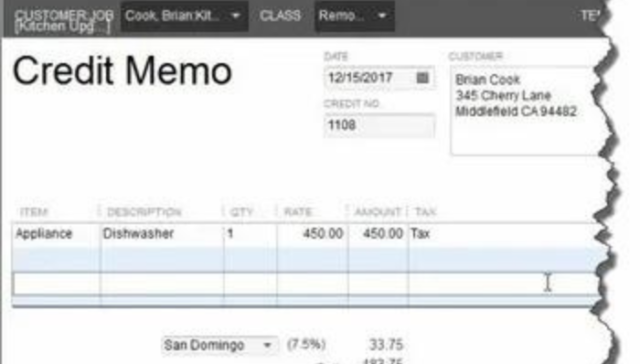 What is a Credit Memo in QuickBooks