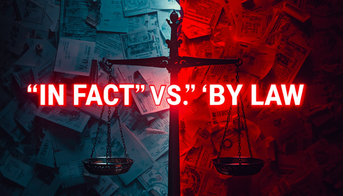 Taxpayer “In Fact” vs. “By Law