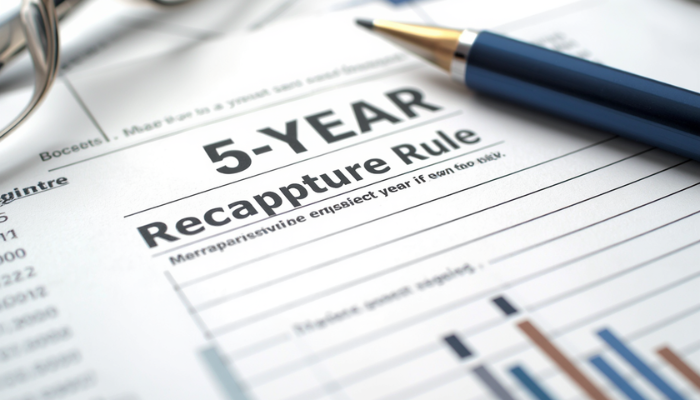 What is the 5 Year Recapture Rule